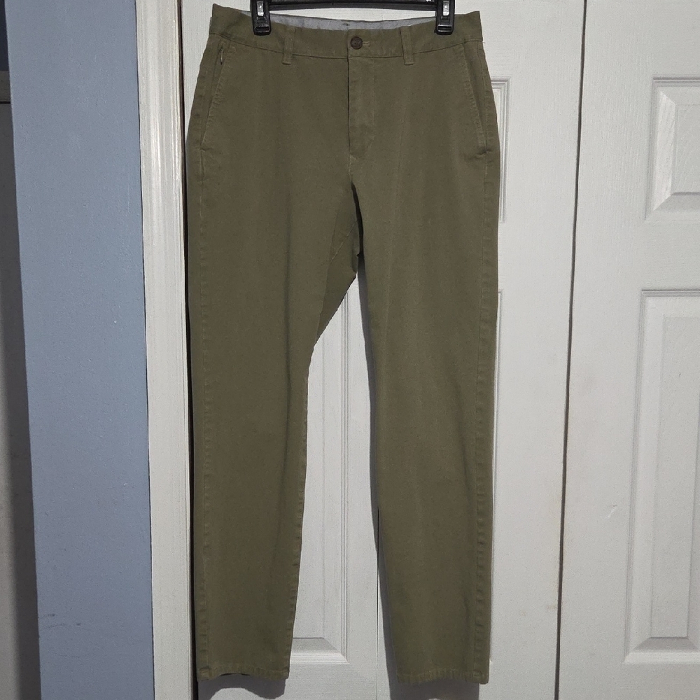 Bonobos Men's Olive Pants Athletic Fit 32x32